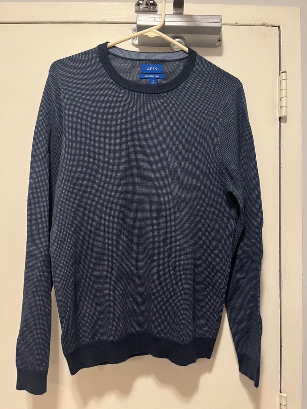 Apt. 9 Navy Waffle-Knit Crewneck Sweater